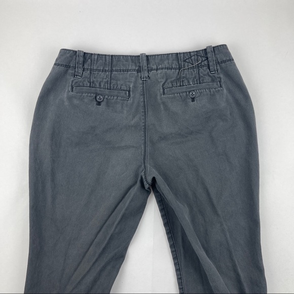 Eddie Bauer Chino Pants Womens 8 Gray Flat Front - Picture 10 of 11